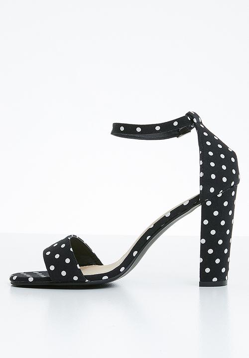 Superbalist - Minnie block heels - black & white 