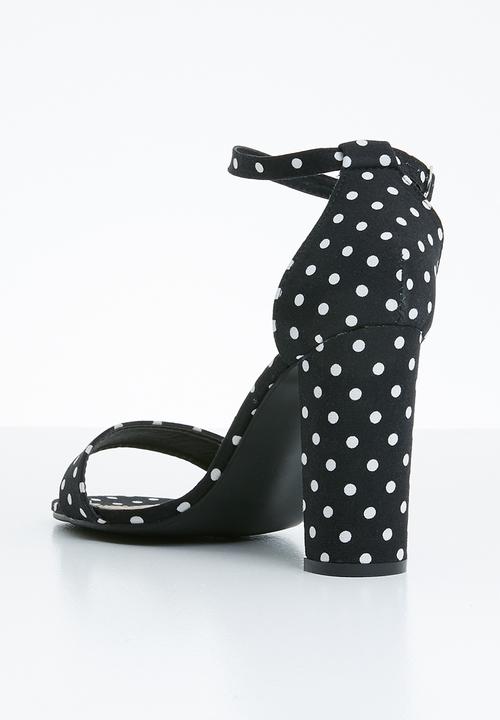 Superbalist - Minnie block heels - black & white 