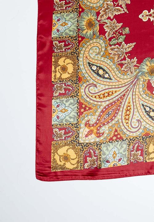 Joy Collectables - Paisley print scarf - red