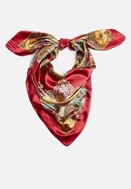 Joy Collectables - Paisley print scarf - red
