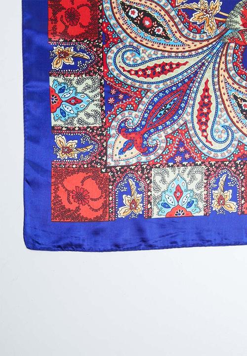Joy Collectables - Paisley print scarf - navy