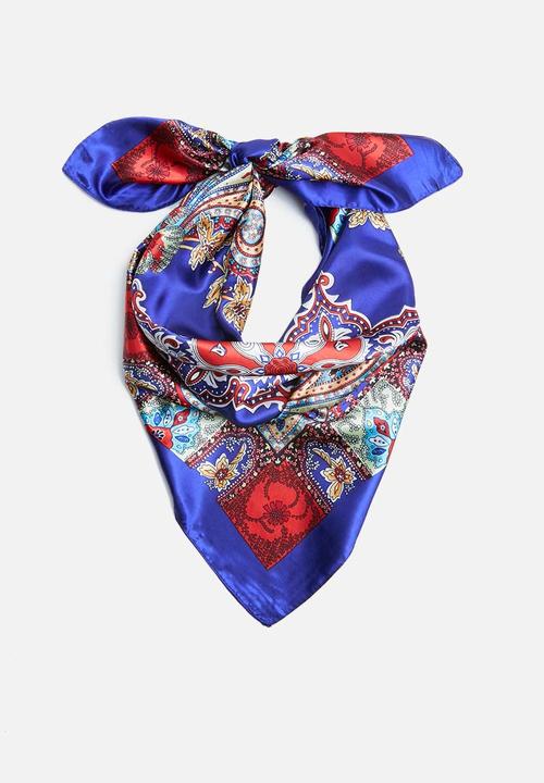 Joy Collectables - Paisley print scarf - navy