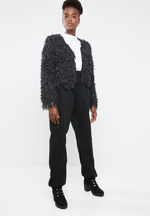 Missguided - 80s twirl trackpants - black