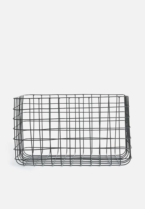 Sixth Floor - Finch wire basket - black