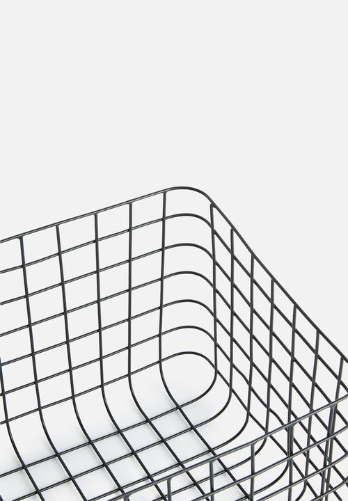 Sixth Floor - Finch wire basket - black