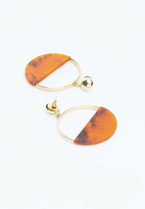 Superbalist - Kelli hoop earrings - brown/gold