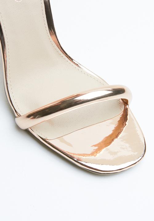 Miss Black - Lucia ankle strap heels - rose gold