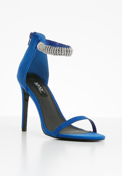 blue diamante heels