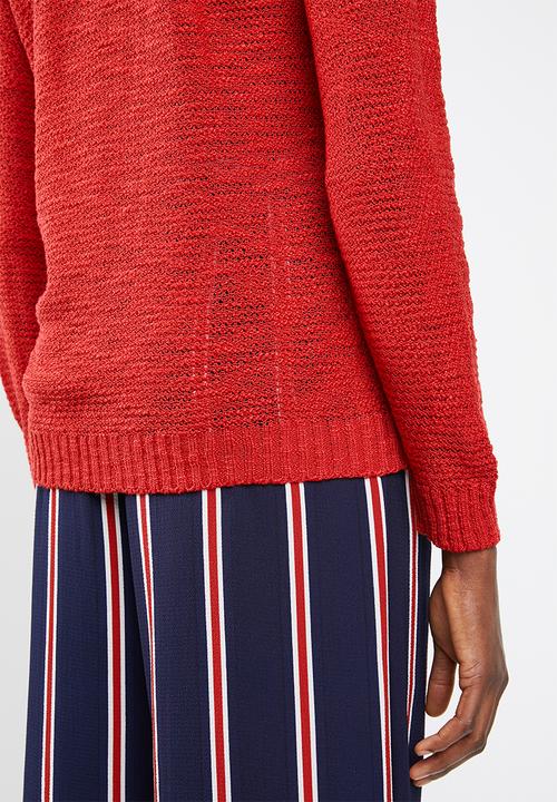 Superbalist - Scoop neck knit - red