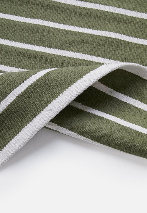 Hertex Haus - Seattle bathmat - sage & white