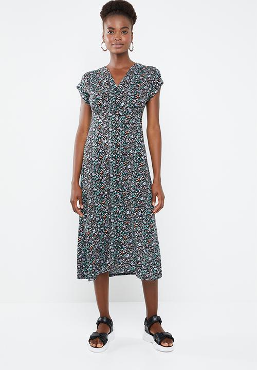 Superbalist - Button through midi dress - multi 
