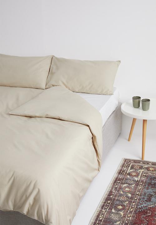 Sixth Floor - Polycotton duvet cover set - stone