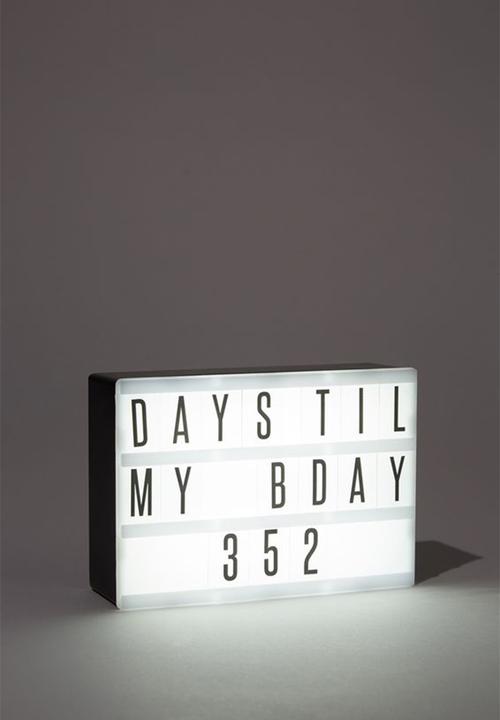 Typo - Micro light box - black rectangle