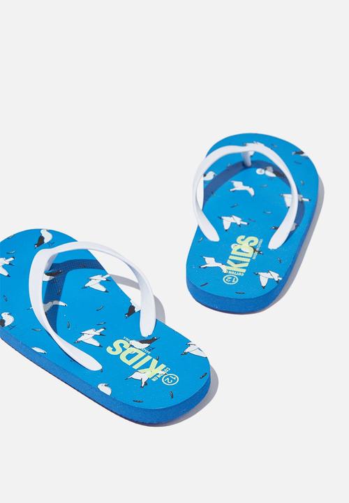 Cotton On - Printed flip flop - blue