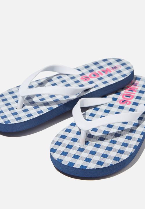 Cotton On - Printed flip flop - blue
