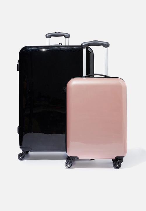 it suitcase black rose gold