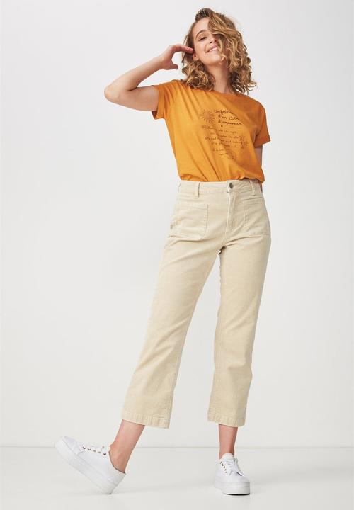 Cotton On - Tbar fox graphic tee - orange