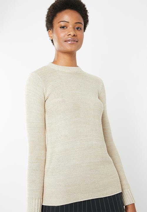 Superbalist - Zip back round neck - beige