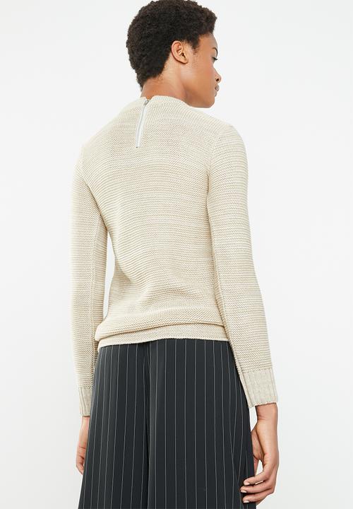 Superbalist - Zip back round neck - beige