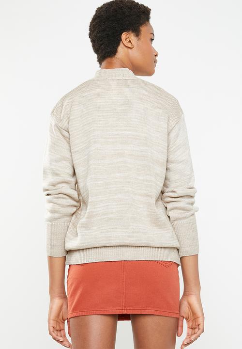 Superbalist - Slouchy pocket detail cardigan - beige