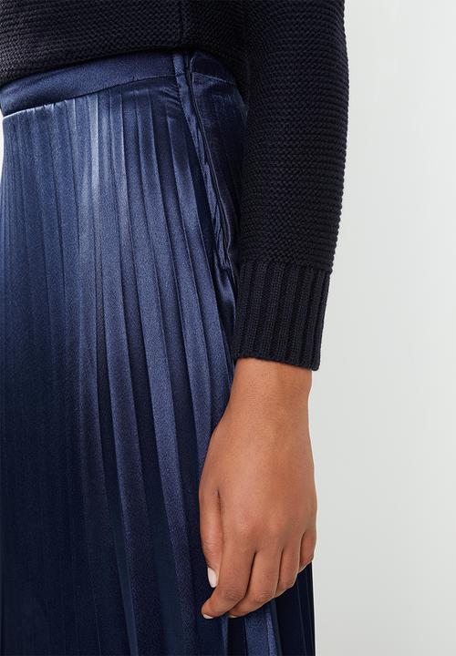 Superbalist - Hanky hem pleated skirt - navy