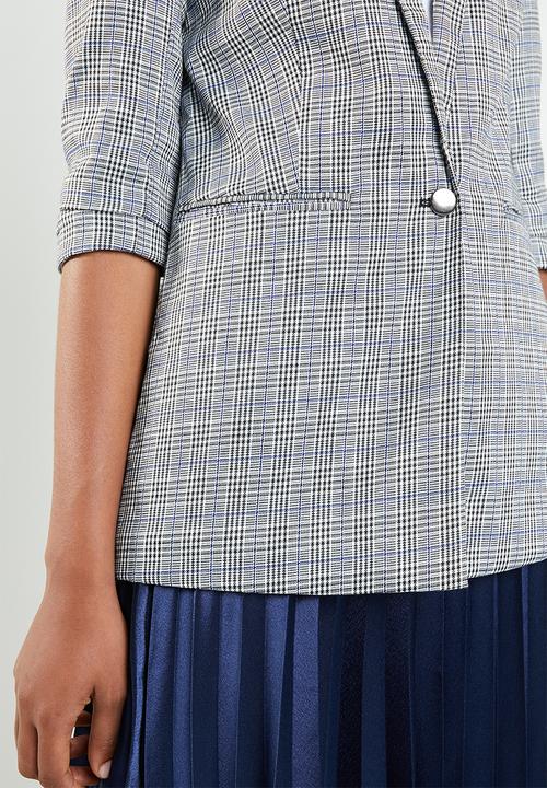 Superbalist - Check ruched sleeve jacket - multi