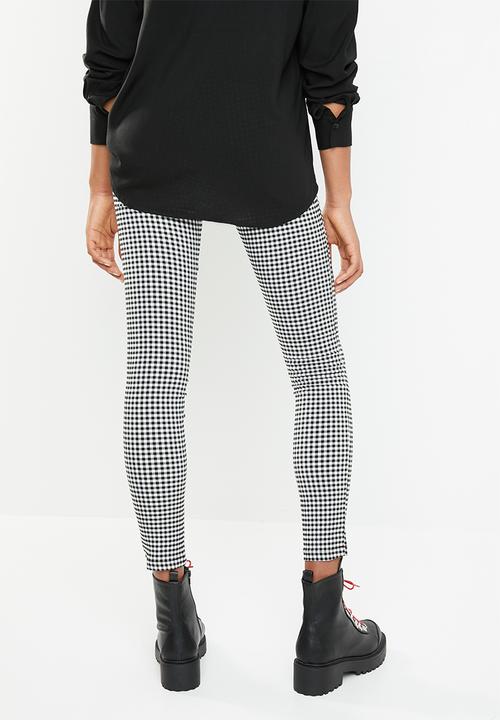 Superbalist - Skinny check pant - black & white