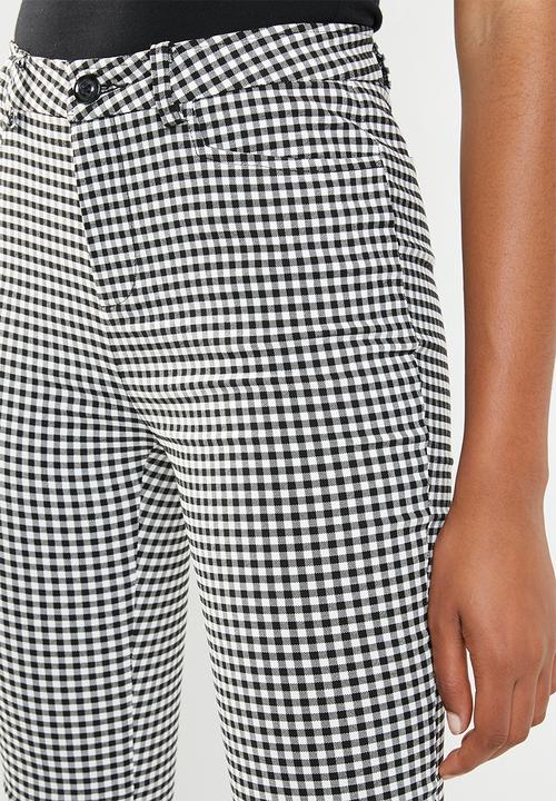 Superbalist - Skinny check pant - black & white