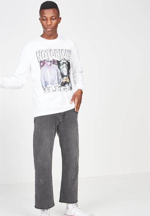 Cotton On - The Notorious B.I.G long sleeve tee - white