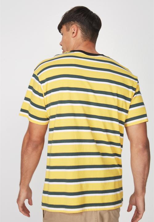 Cotton On - Downtown loose fit tee - yellow & green 