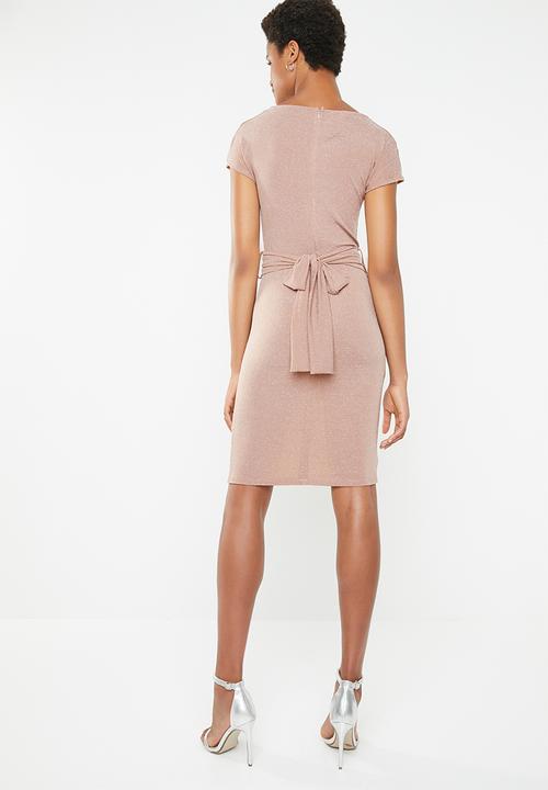 Superbalist - Split sleeve detail dress with belt - neutral