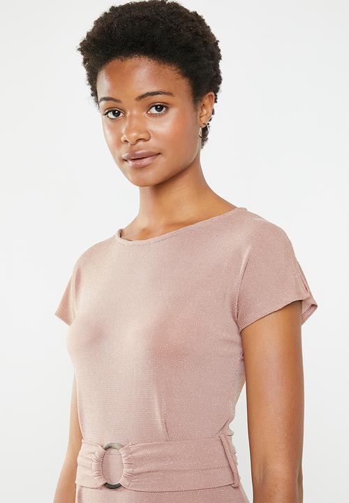 Superbalist - Split sleeve detail dress with belt - neutral