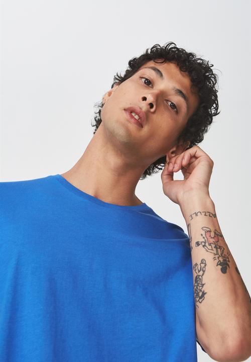 Cotton On - Essential crew tee - blue