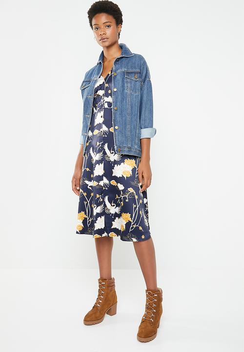 Superbalist - Button detail dress - navy 