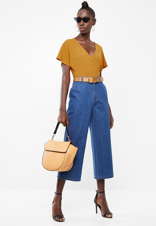 Superbalist - Knit twofer bodysuit - yellow