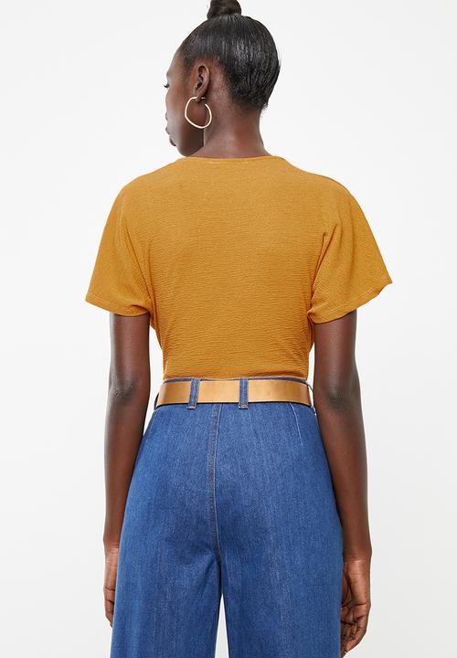 Superbalist - Knit twofer bodysuit - yellow
