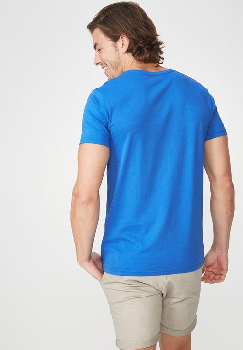 Cotton On - Essential V-neck tee - blue