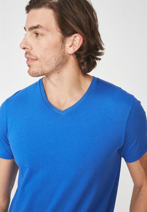 Cotton On - Essential V-neck tee - blue