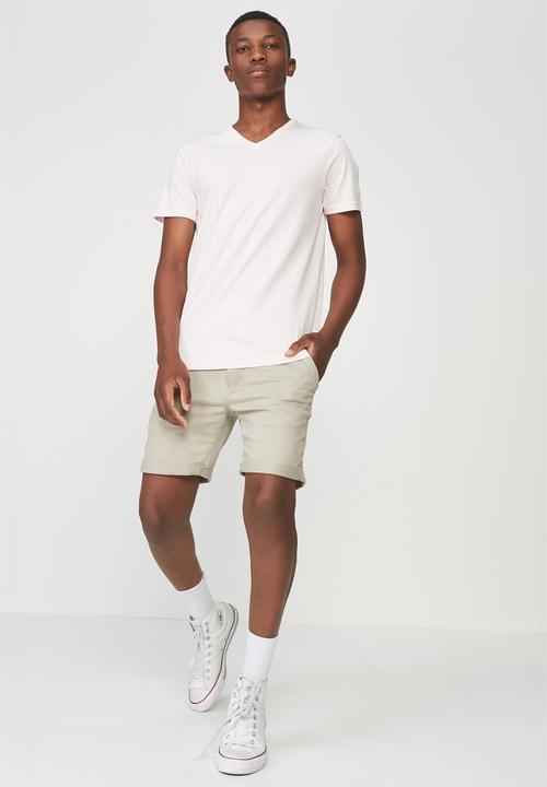 Cotton On - Essential V-neck tee - cream