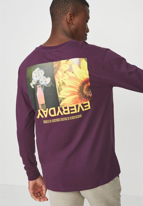 Cotton On - Everyday photo tbar long sleeve tee - purple