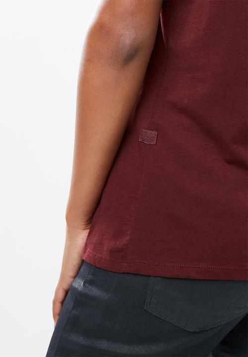 G-STAR - Graphic 59 r tee - burgundy