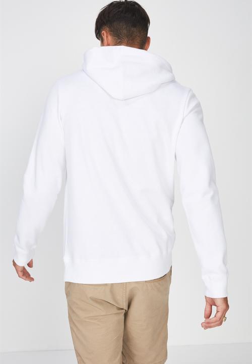 Cotton On - Worldwide supply fleece pullover - white