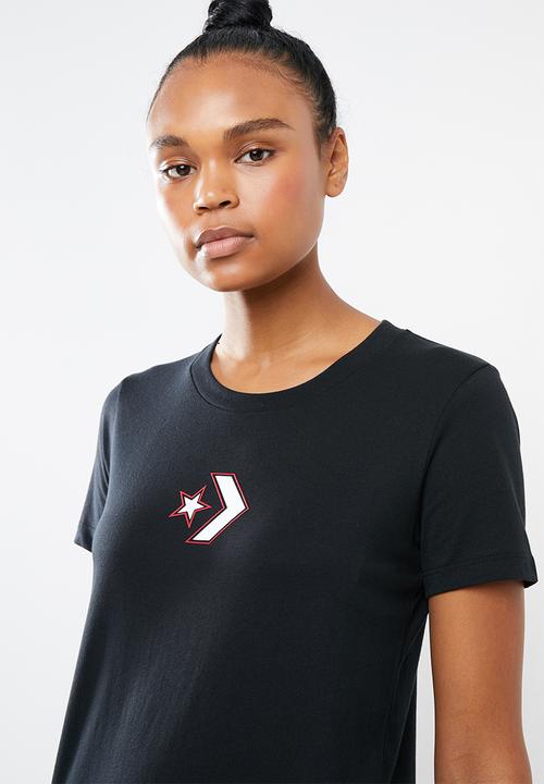 Converse - Converse star chevron crew tee - black