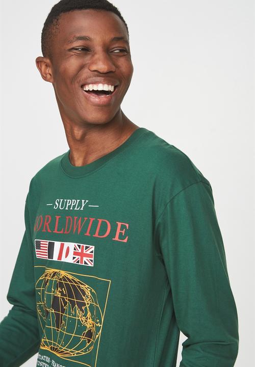 Cotton On - Supply Tbar long sleeve tee - green