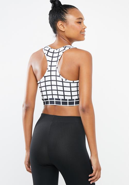 Missguided - Grid wrap front co od training bra - white