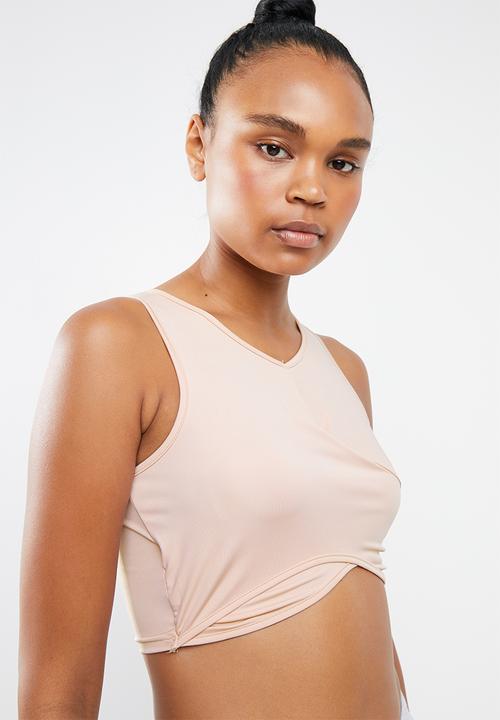 Missguided - Wrap front sports bra - pink
