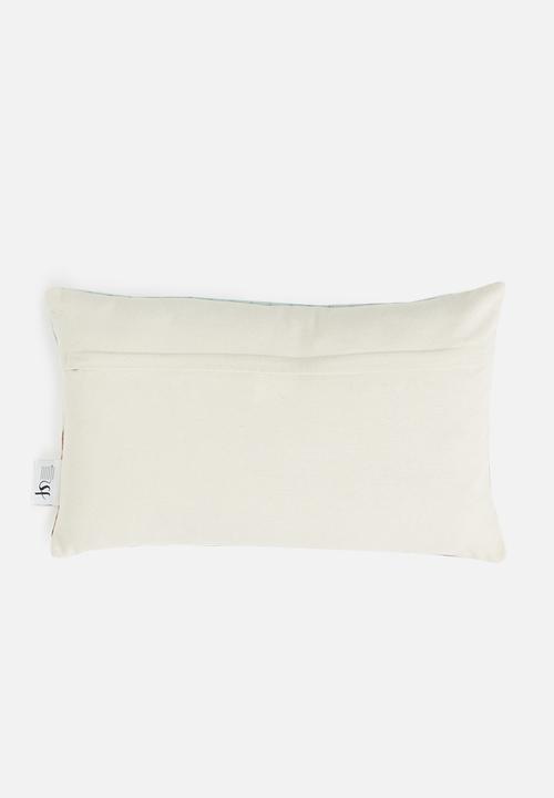 Sixth Floor - Bakari cushion cover - blue & rust
