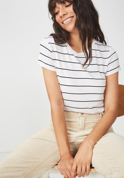 Cotton On - Baby tee - black & white