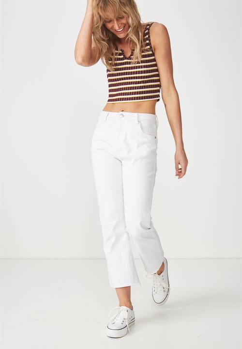 Cotton On - Sahara rib crop tank - multi