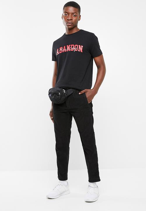 Superbalist - Printed crew neck tee - black